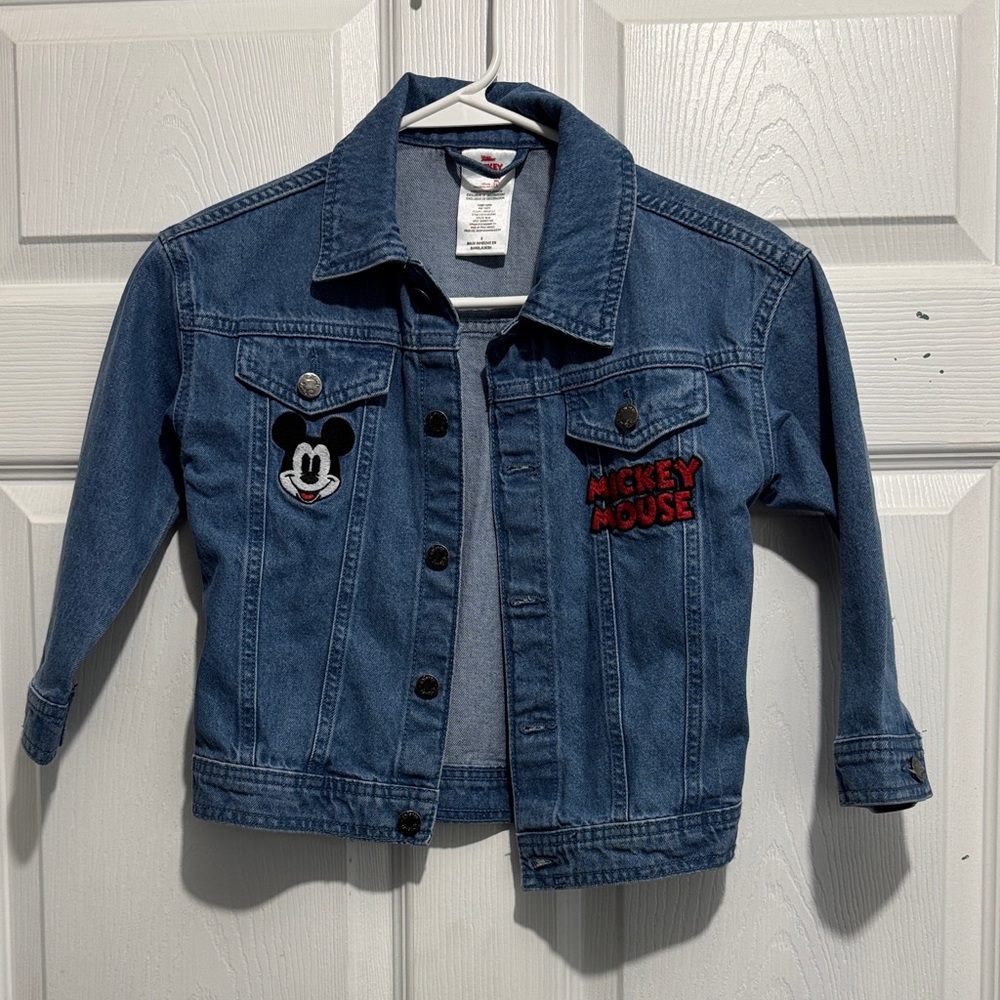 Children's Denim Jacket with Mickey Mouse Patch